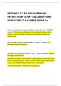 REVIEWED ATI PN FUNDAMENTALS  RETAKE EXAM LATEST 2024 QUESTIONS WITH CORRECT ANSWERS GRADE A+ 