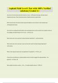 Asphalt Field Level I Test with 100&percnt; Verified solutions&vert; Graded A&plus;