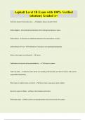 Asphalt Level 1B Exam with 100&percnt; Verified solutions&vert; Graded A&plus;