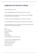 judgement and decision making Exam  Questions And Answers 2024-2025 &lpar;GRADED A&plus;&rpar; 
