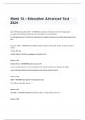 Week 14 – Education Advanced Text 2024/2025