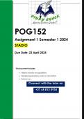 POG152 (STADIO) Assignment 1 (QUALITY ANSWERS) Semester 1 2024 - DUE 22 April 2024
