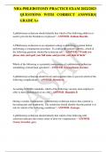 NHA PHLEBOTOMY PRACTICE EXAM 2022&sol;2023 QUESTIONS WITH CORRECT ANSWERS&vert; GRADE A&plus;