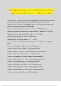 Pathophysiology Exam 1 Rasmussen Exam Questions and Answers 100&percnt; Verified