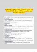 Psych 100 Exam 3 (PSU Crosby), Psych 100 Exam 2 (PSU Crosby) With complete and Verified Solutions