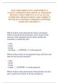 WGU D265 OBJECTIVE ASSESSMENT 2  LATEST VERSIONS 2024 CRITICAL THINKING  REASON AND EVIDENCE ACTUAL EXAM  COMPLETE 400 QUESTIONS AND CORRECT  DETAILED ANSWERS &lpar;VERIFIED ANSWERS&rpar;  &vert;ALREADY GRADED A&plus;