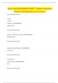 Irene Gold BOARDS PART 1 Spinal Anatomy Exam with Questions & Answers