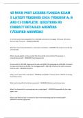 45 HOUR POST LICENSE FLORIDA EXAM  3 LATEST VERSIONS 2024 &lpar;VERSION A&comma; B  AND C&rpar; COMPLETE QUESTIONS ND  CORRECT DETAILED ANSWERS  &lpar;VERIFIED ANSWERS