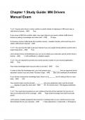 Chapter 1 Study Guide: MN Drivers Manual Exam Questions And Answers
