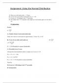 Assignment- Using the Normal Distribution
