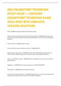 NHA Phlebotomy Technician  Study Guide 1, Certified  Phlebotomy Technician EXAM  2024/2025 With Complete  Updated Solutions 
