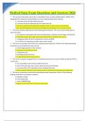 Medical Surg Exam Questions and Answers 2024