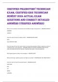 CERTIFIED PHLEBOTOMY TECHNICIAN  EXAM&comma; CERTIFIED EKG TECHNICIAN  NEWEST 2024 ACTUAL EXAM  QUESTIONS AND CORRECT DETAILED  ANSWERS &lpar;VERIFIED ANSWERS&rpar;