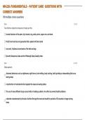 NR-226&colon; FUNDAMENTALS &ndash; PATIENT CARE QUESTIONS WITH CORRECT ANSWERS