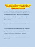 BIOC 385 Final Exam with 100% Correct Answers | Verified & Updated 2024 | Guaranteed Success