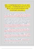 BSG COMPREHENSIVE EXAM 2022- 2024 BSG COMPREHENSIVE EXAM REAL EXAM QUESTIONSAND ANSWERS GRADED A