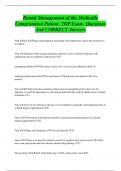 Dental Management of the Medically  Compromised Patient TOP Exam Questions  And CORRECT Answers