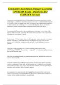 Community Association Manager Licensing UPDATED Exam Questions And  CORRECT Answers