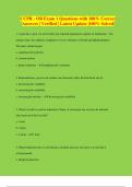 CCPR - OB Exam 1 Questions with 100&percnt; Correct Answers &vert; Verified &vert; Latest Update &vert;100&percnt; Solved