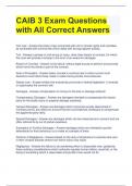 CAIB 3 Exam Questions  with All Correct Answers