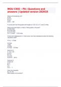 WGU C955 &ndash; PA &vert; Questions and answers &vert; Updated version 2024&sol;25