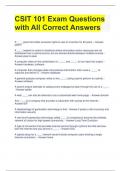 CSIT 101 Exam Questions  with All Correct Answers