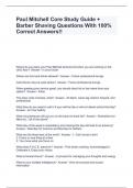 Paul Mitchell Core Study Guide &plus; Barber Shaving Questions With 100&percnt; Correct Answers&excl;&excl;