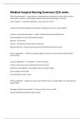 Medical Surgical Nursing Summary Q/A notes