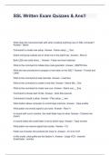 SSL Written Exam Quizzes & Ans&excl;&excl;
