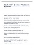SSL Test 2024 Questions With Correct Answers&excl;&excl;