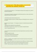 CYBERSECURITY&colon; RISK MANAGEMENT&comma; EXAM REVIEW  QUESTIONS AND ANSWERS&comma; GRADED A&plus;&sol;