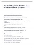 SSL Test Study Guide Questions & Answers Solved 100% Correct!!