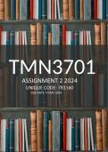 TMN3701 Assignment 2 (ANSWERS) Due 9 May 2024