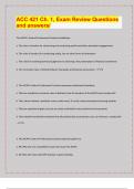 ACC 421 Ch&period; 1&comma; Exam Review Questions  and answers&sol;
