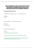 ADULT RESIDENTIAL FACILITY &lpar;ARF&rpar; PRACTICE TEST&comma; CALIFORNIA ARF ADMINISTRATOR ACTUAL EXAM QUESTIONS AND DETAILED ANSWERS GRADED A&plus; 