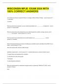 WISCONSIN MPJE  EXAM 2024 WITH 100&percnt; CORRECT ANSWERS