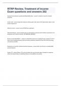 RTRP Review&comma; Treatment of Income Exam questions and answers 2024