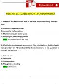 2024 HESI RN EXIT CASE STUDY: SCHIZOPHRENIA COMPLETE WITH NGN QUESTIONS AND ANSWERS VERIFIED / A+ GRADE