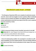 HESI RN EXIT CASE STUDY: STROKE COMPLETE WITH 2024 NGN QUESTIONS AND ANSWERS VERIFIED / A+ GRADE