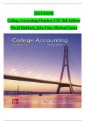 TEST BANK For College Accounting Chapters 1-30, 16th Edition by David Haddock, John Price, Verified Newest Version