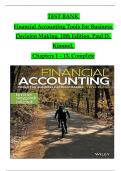 Solution Manual for Financial Accounting Tools For Business Decision Making, 10th Edition, Paul D. Kimmel, Jerry J. Weygandt | Verified Chapters 1 - 13 | Complete Newest Version