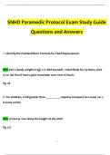 SNHD Paramedic Protocol Exam Study Guide Questions and Answers (2024 / 2025) (Verified Answers)