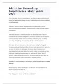 Addiction Counseling Competencies study guide 2024
