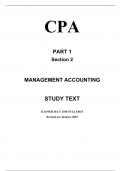 MANAGEMENT ACCOUNTING STUDY TEXT