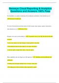 Genesys Cloud Reporting & Analytics Questions and Answers 100&percnt; Pass