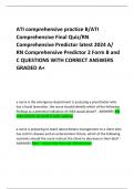ATI comprehensive practice B&sol;ATI Comprehensive Final Quiz&sol;RN Comprehensive Predictor latest 2024 A&sol; RN Comprehensive Predictor 2 Form B and C QUESTIONS WITH CORRECT ANSWERS GRADED A&plus;