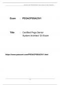 Pegasystems PEGACPSSA23V1 Exam Dumps