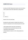 NASM CNC Exam QUESTIONS & ANSWERS 2024 ( A+ GRADED 100% VERIFIED)