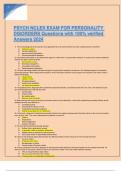 PSYCH NCLEX EXAM FOR PERSONALITY  DISORDERS Questions with 100&percnt; verified  Answers 2024