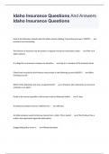 Idaho Insurance QuestionsAnd Answers
